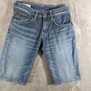 Edwin 503 Denim Shorts Distressed Blue‎ Wash Casual Mens Size 28